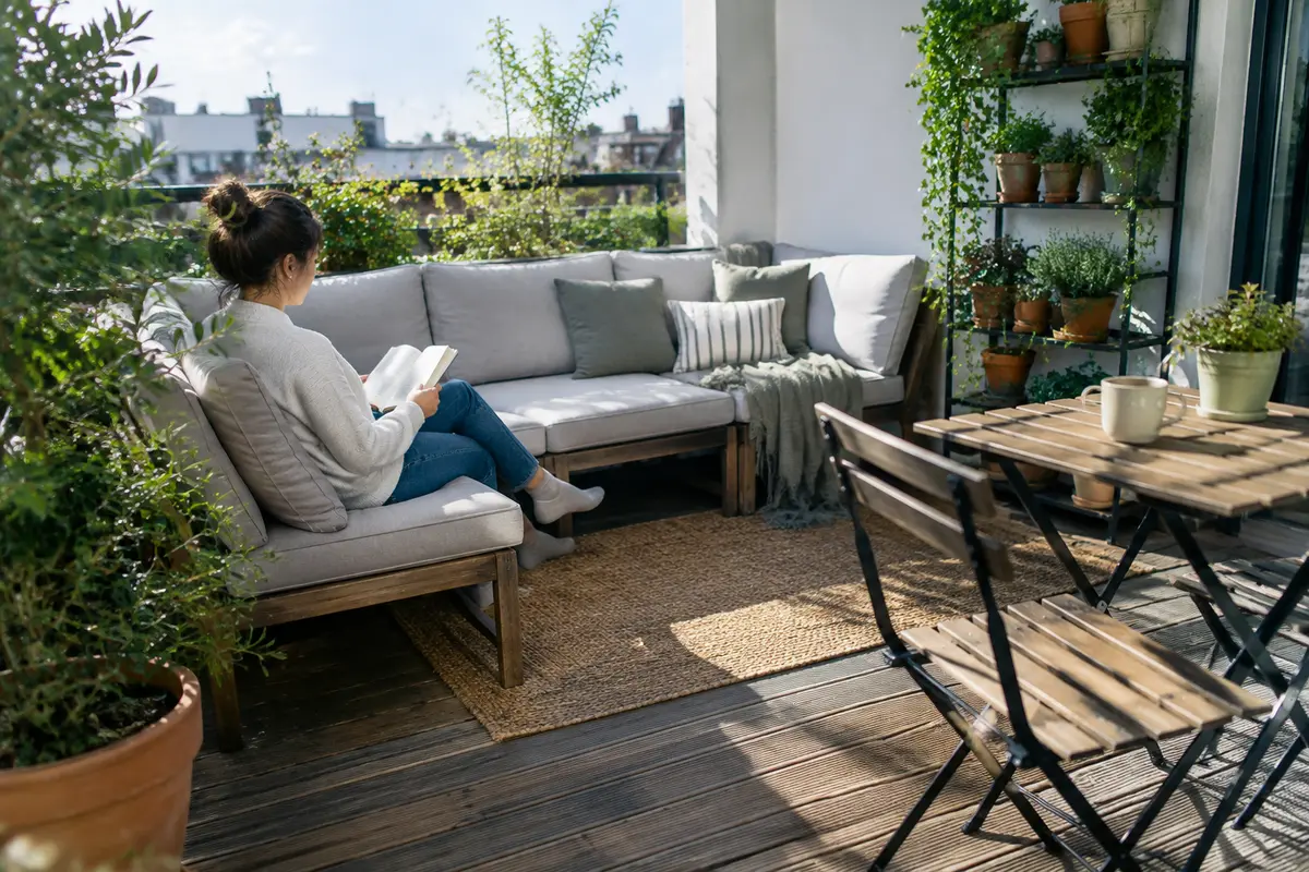 Salon d'extérieur pour terrasse moderne, signé Maisons du Monde